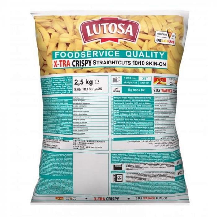 10mm Lutosa Frozen Chips 4x2.5kg (Box)