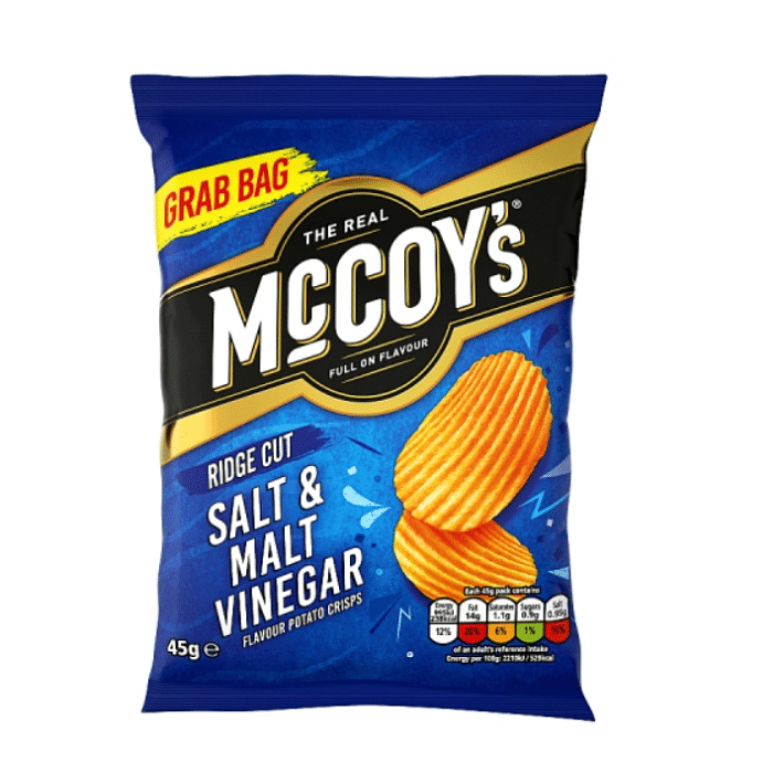 McCoy s Salt Malt Vinegar Grab Bag Crisps 26x45g Henderson s Foodservice Ireland